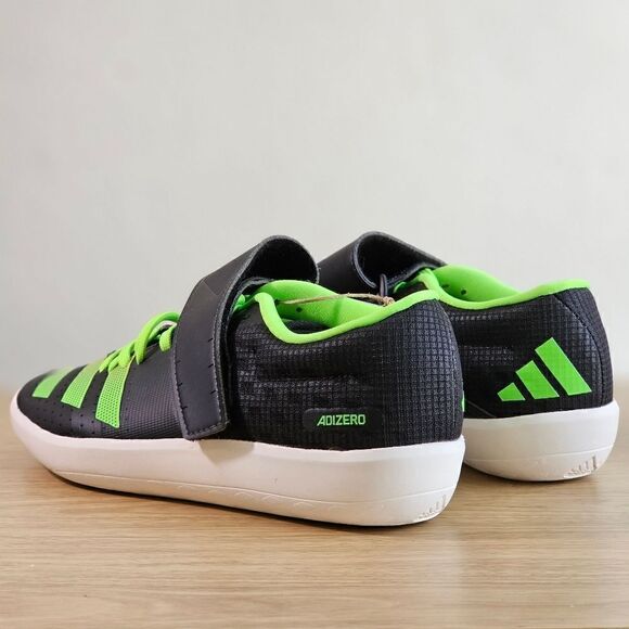 Adidas Adizero Shotput Track & Field Shoes Women's 7 Black Green White GY8393 - Picture 7 of 16